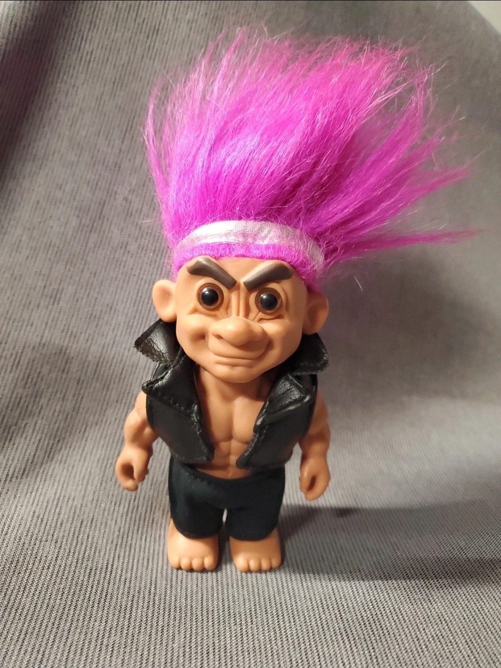 vintage Russ Mussels "Bad Guy" troll doll